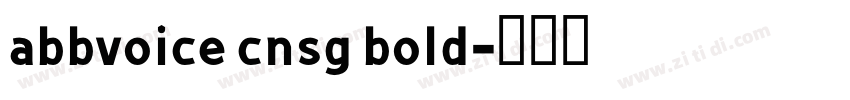 abbvoice cnsg bold字体转换